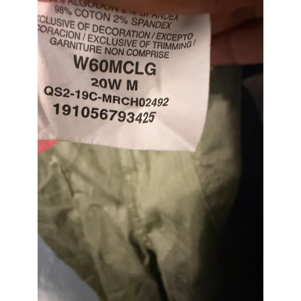 Lee Riders‎ Midrise Utility Skimmer Pants Lichen Green 20W M Flexible Waist
